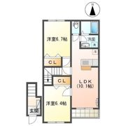 スカイヴィレッジ城南B棟の間取り画像