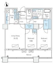 パークコート麻布十番 ザ タワーの間取り画像
