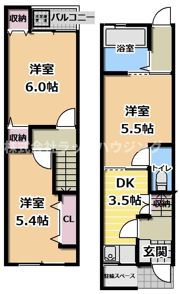 守口市来迎町貸家の間取り画像
