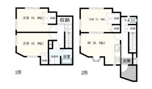 大和町貸家の間取り画像