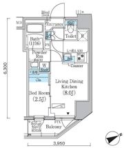 プライムブリス蔵前の間取り画像