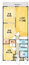 ウエストサイド樟葉の間取り画像