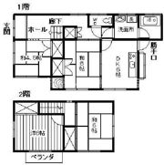 南久米一戸建 南の間取り画像