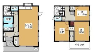 田中島町貸住宅の間取り画像