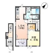 高岡市東下関新築アパートの間取り画像