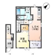 高岡市東下関新築アパートの間取り画像