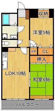 サンモリッツ黒崎303号の間取り画像