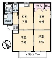 グリーンベル海岸通り B棟の間取り画像