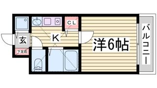 エステムコート三宮駅前ラ・ドゥーの間取り画像