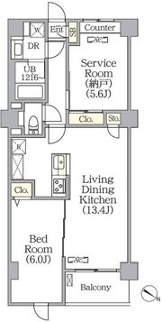 プライムガーデン赤塚の間取り画像