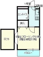 レオパレス21南鴻池の間取り画像