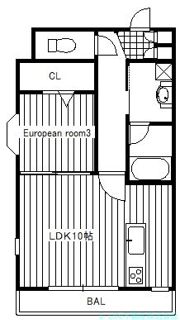 レジデンス優Ⅱ長嶺南の間取り画像