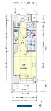 プレサンス塚本グランゲートの間取り画像