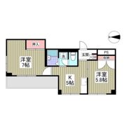 三ツ和マンションの間取り画像