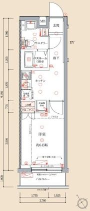 クレヴィスタ門前仲町の間取り画像