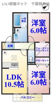 アヴァンセ八幡 Bの間取り画像