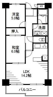 グランパークス八乙女の間取り画像