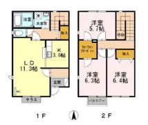コンフォレスト白壁 Aの間取り画像