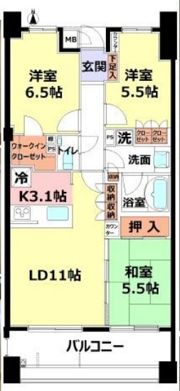 ブラディア武蔵小金井の間取り画像
