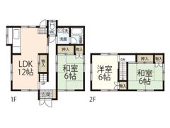 岡野貸家№2の間取り画像