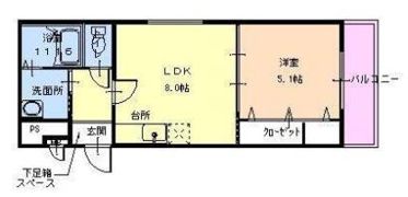 フジパレス姫里EASTの間取り画像