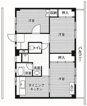ビレッジハウス不入斗6号棟の間取り画像