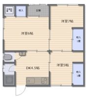 福富西槙野様貸家5号の間取り画像