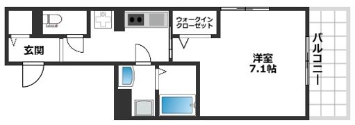 アドバンス三宮ステージアの間取り画像