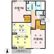 クランツ古川西 B棟の間取り画像