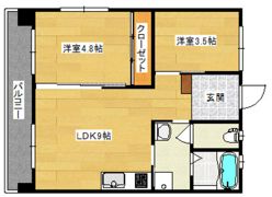コーポ隅本の間取り画像