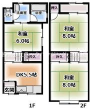 御幸東テラスハウスの間取り画像