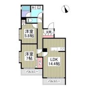 シティハイツ山手壱番館の間取り画像