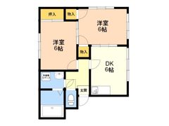 コーポ三角2の間取り画像