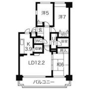 ダイアパレスリバーコート古市の間取り画像