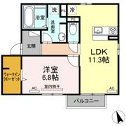 セジュールウィット沖代町の間取り画像