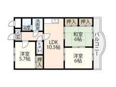 吉岡マンションの間取り画像