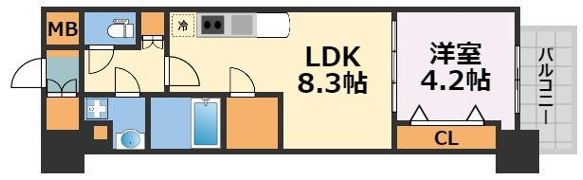 アーバネックス梅田中崎町Ⅱの間取り画像