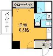 サテンドール黒髪の間取り画像