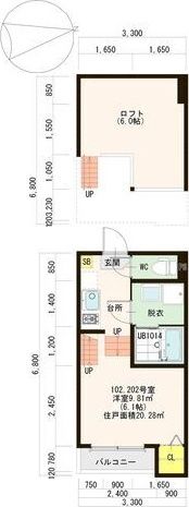 ルピナス今池の間取り画像