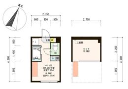 ライズ小竹向原 IoT ミニ冷蔵庫 ネットフリー 階段物入の間取り画像