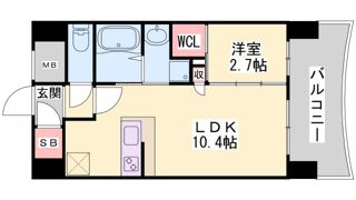 セレニテ三宮プリエの間取り画像