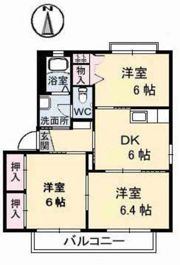 バリュージュ七日市 B棟の間取り画像