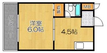 マンション西の間取り画像