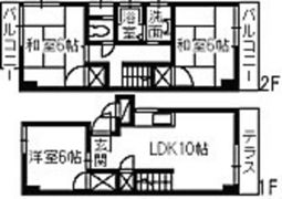 海老園テラスハウスの間取り画像
