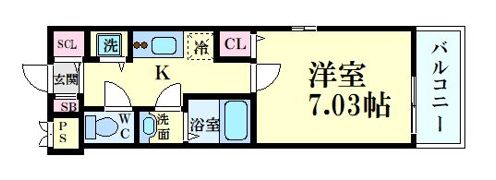 プルメリア江坂の間取り画像