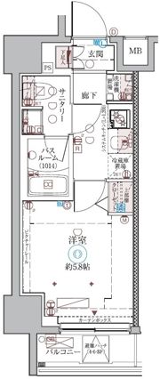クレヴィスタ品川西大井Ⅱの間取り画像