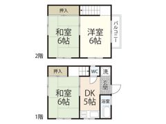 國杭アパート左中の間取り画像