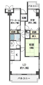 ファミリア三国の間取り画像