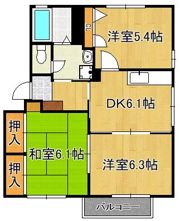 クエストヒル陣原Bの間取り画像