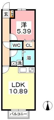 クレモンポイント Bの間取り画像